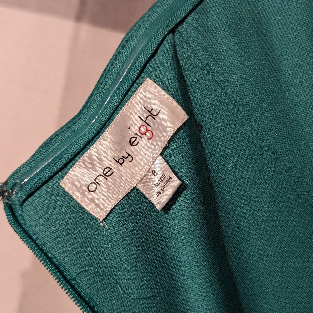 One by Eight Formal Gown Size 8, Teal with Colored Gems Prom - Picture 8 of 14